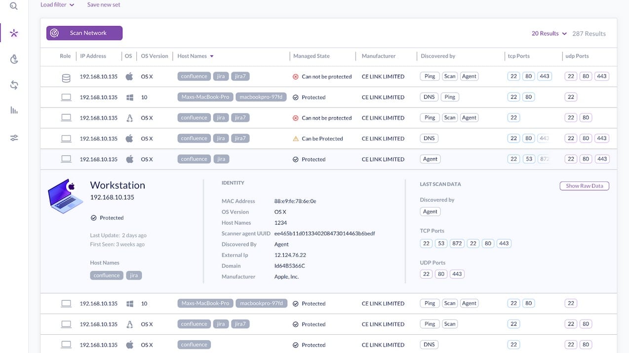 SentinelOne Ranger Interface