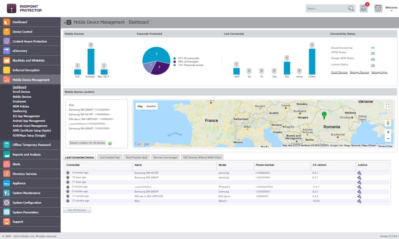 Endpoint Protector Mobile Device Management