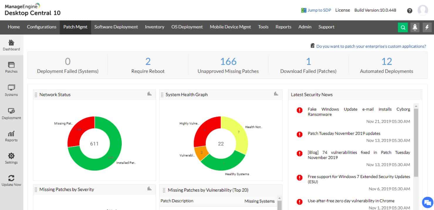 ManageEngine Desktop Central Patch Management Module