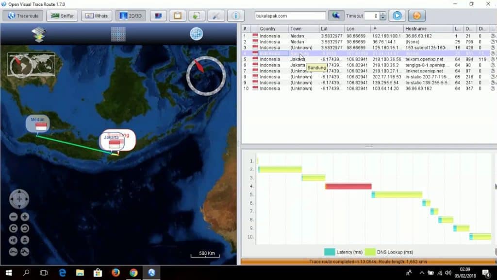 Open Visual Traceroute