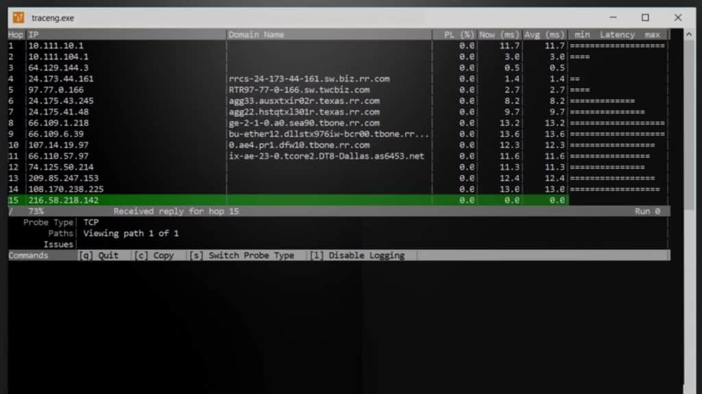 Traceroute NG SolarWinds