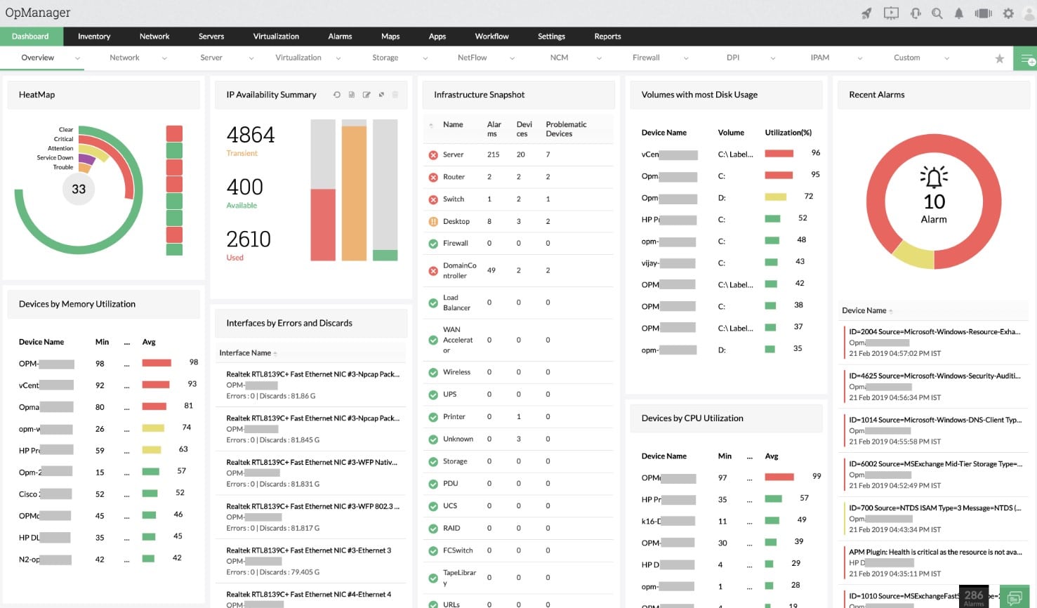 ManageEngine OpManager Cisco Network Monitoring Tools