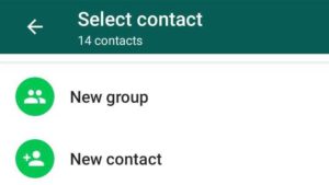WhatsApp new contact