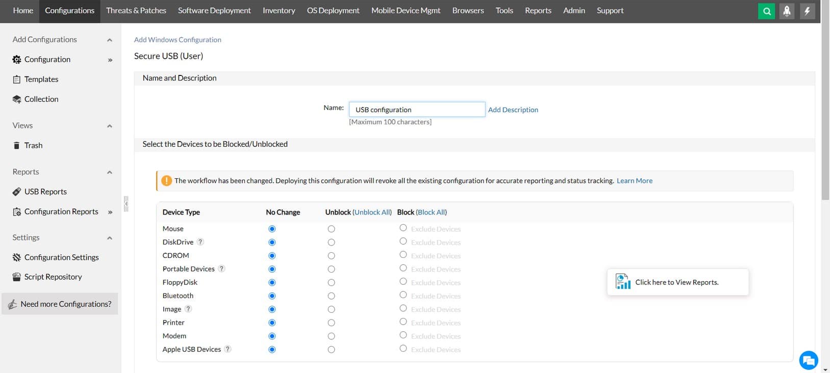 ManagEngine Endpoint Central Configuration