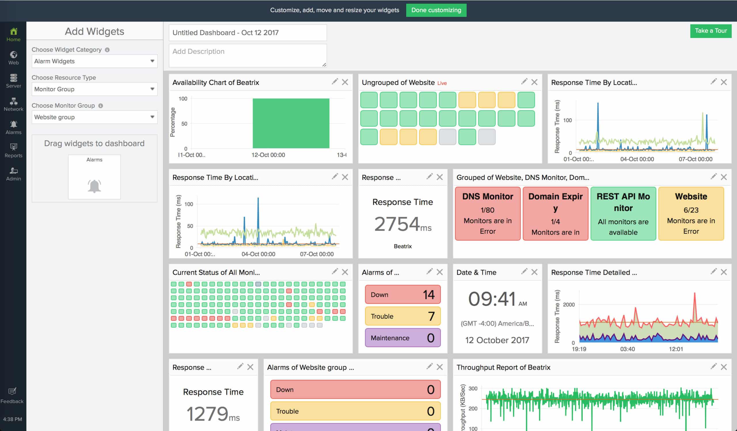 Site24x7 Server Monitoring Alerts