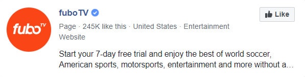 facebook iptv fuboTV
