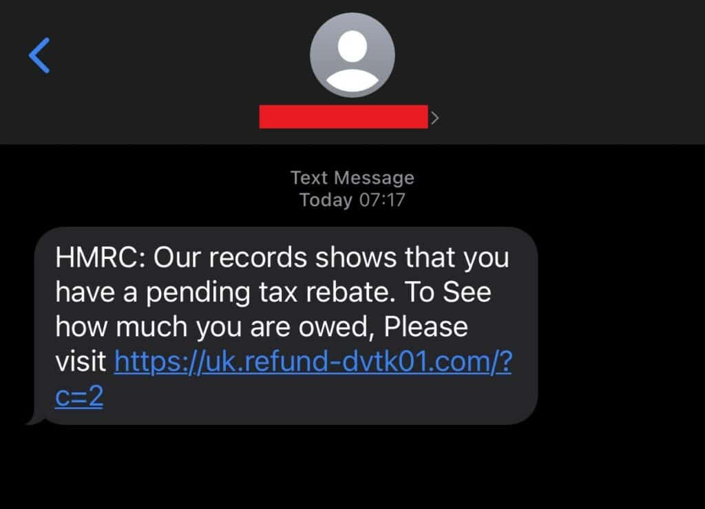 hmrc tax rebate scam