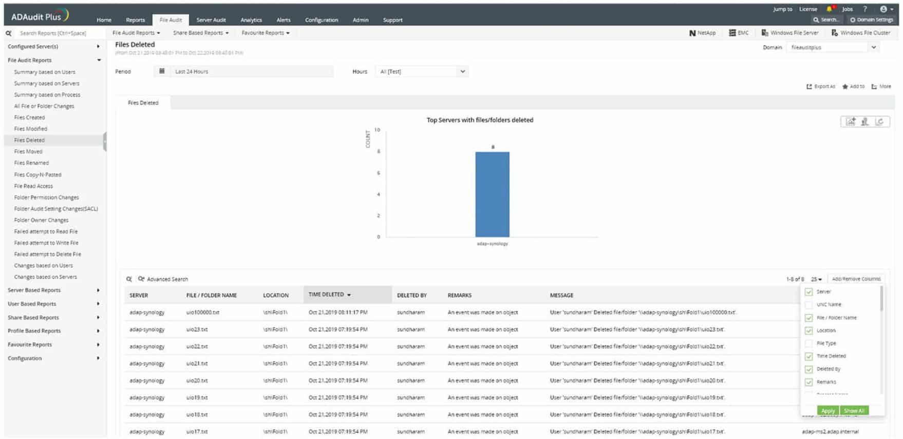 ManageEngine AdAudit Plus File Activity