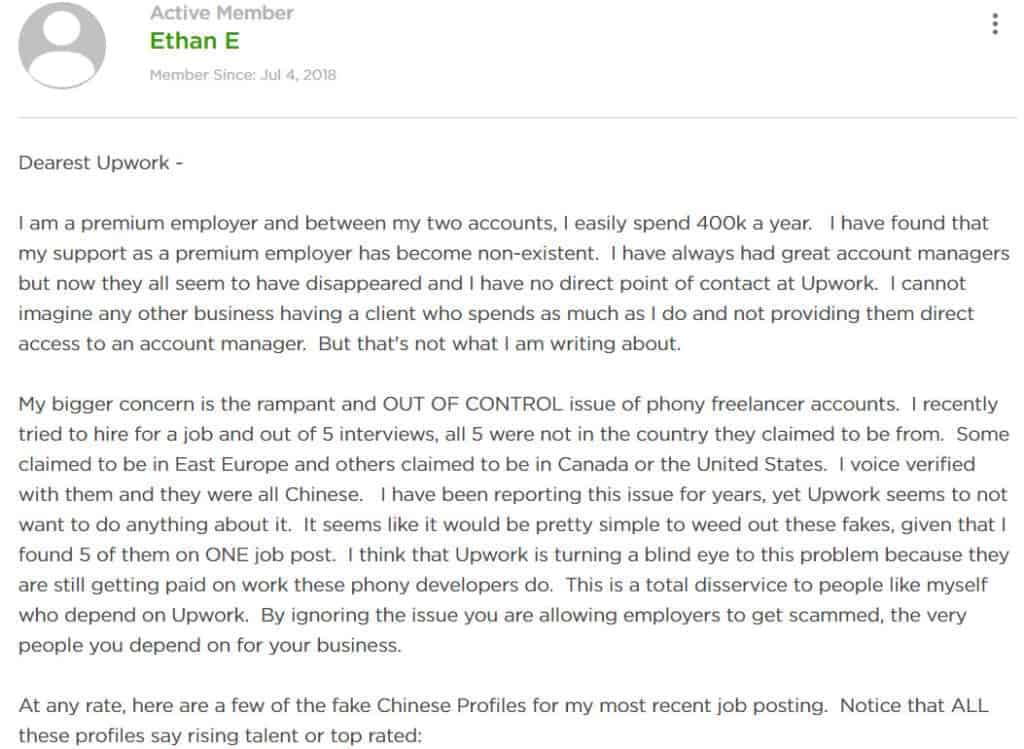 upwork account selling