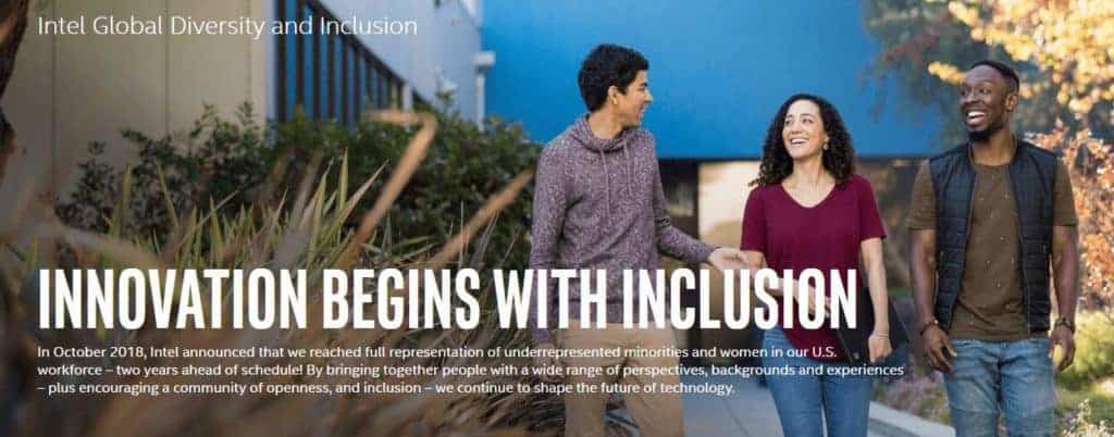 Intel Global Diversity and Inclusion report.