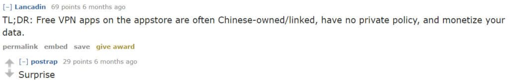 reddit users review vpns