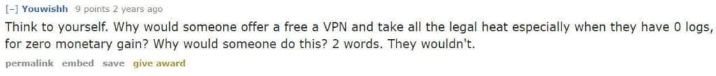 Reddit users review free VPNs