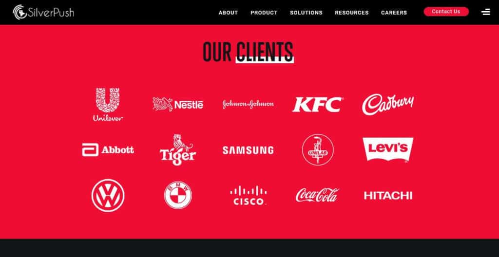 SilverPush partners page.