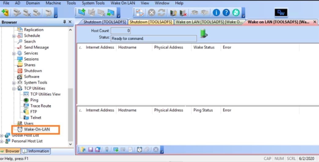 Solarwinds Wake-on-lan