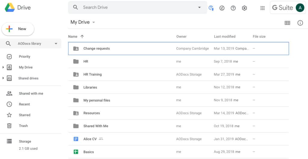 G Suite Google Drive