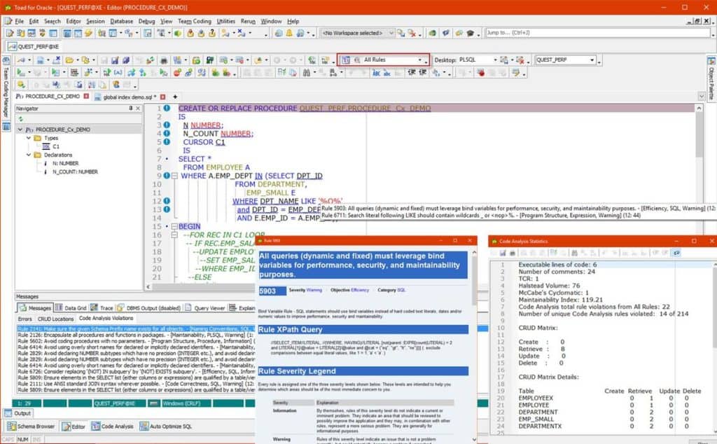 Quest Toad Deployment Suite for Oracle Database management