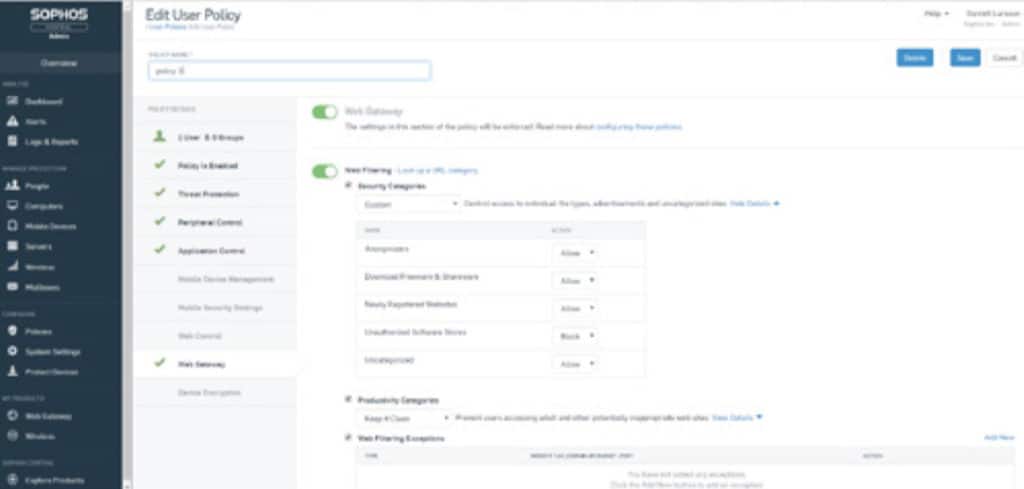 Sophos Web Gateway 
