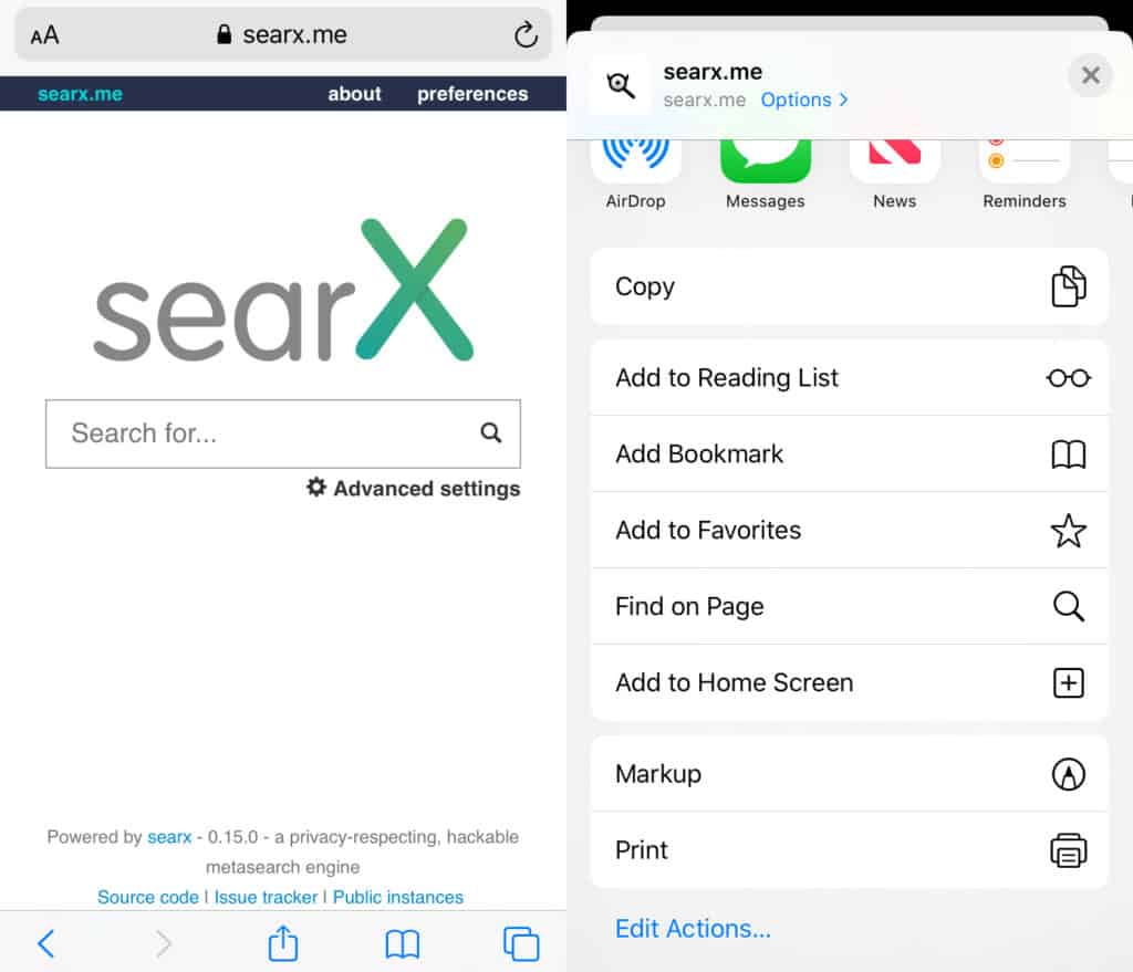 iOS adding new search engine.