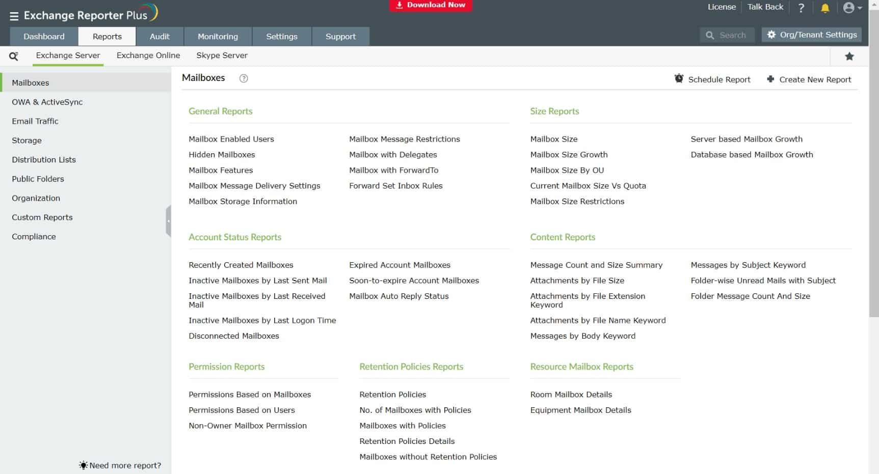 ManageEngine Exchange Reporter Plus