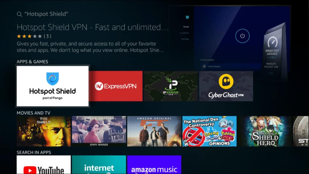 hotspot shield fire tv 2