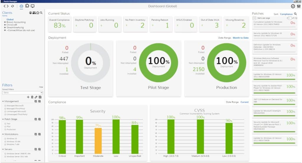 ConnectWise's status screen