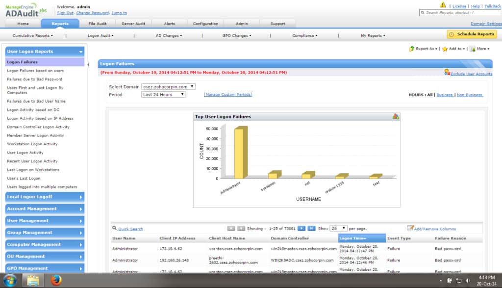 ManageEngine AdAudit Plus