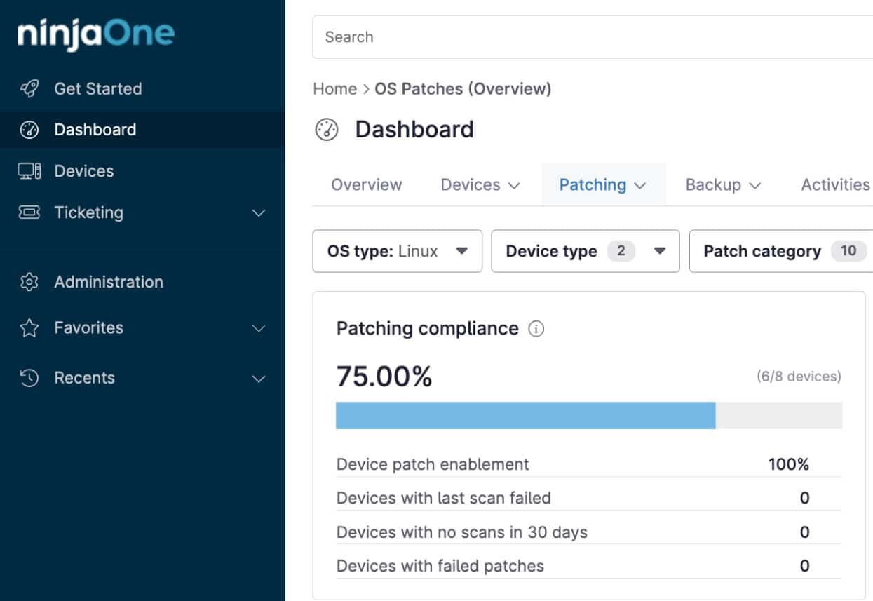 NinjaOne Patch Management Linux Patch Management