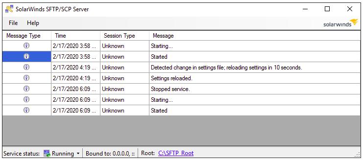 SolarWinds SFTP-SCP Server