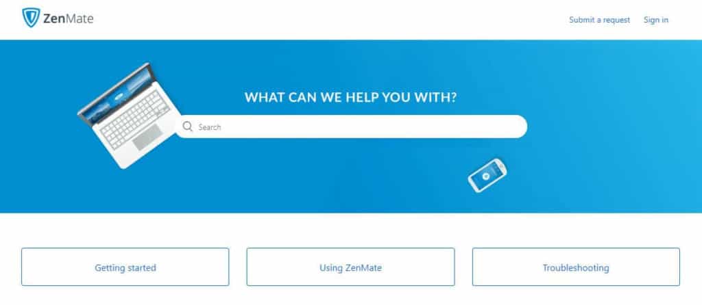 ZenMate review customer support.