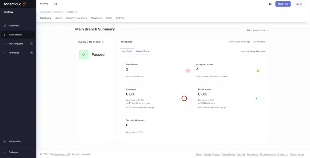 sonarcloud-main-branch-summary