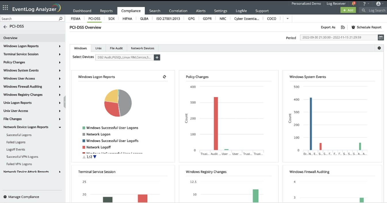 ManageEngine EventLogAnalyzer Windows Event Log Management