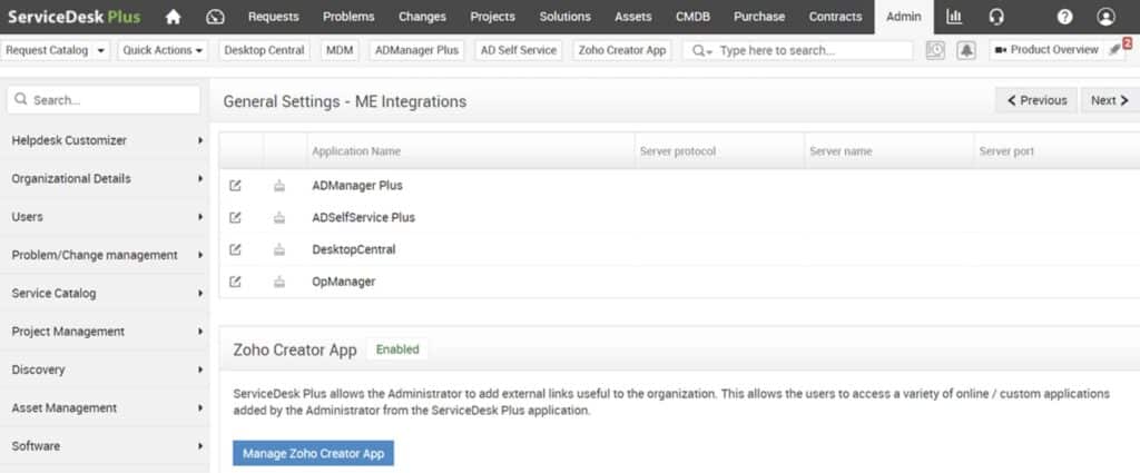 ManageEngine ServiceDesk Plus