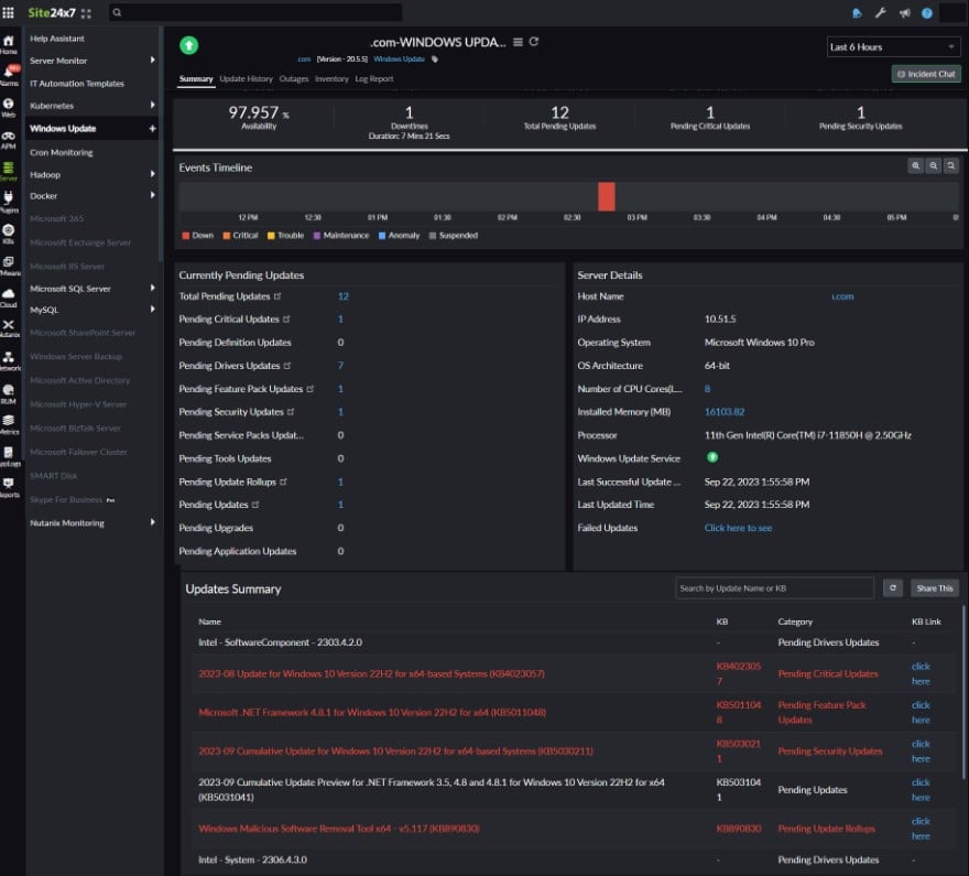 Site24x7 Server Monitoring PC Monitoring