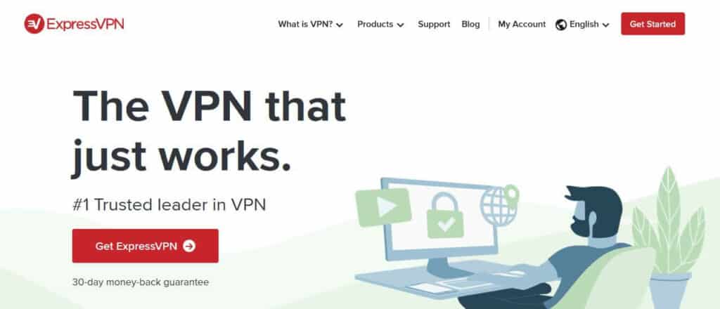ExpressVPN homepage.