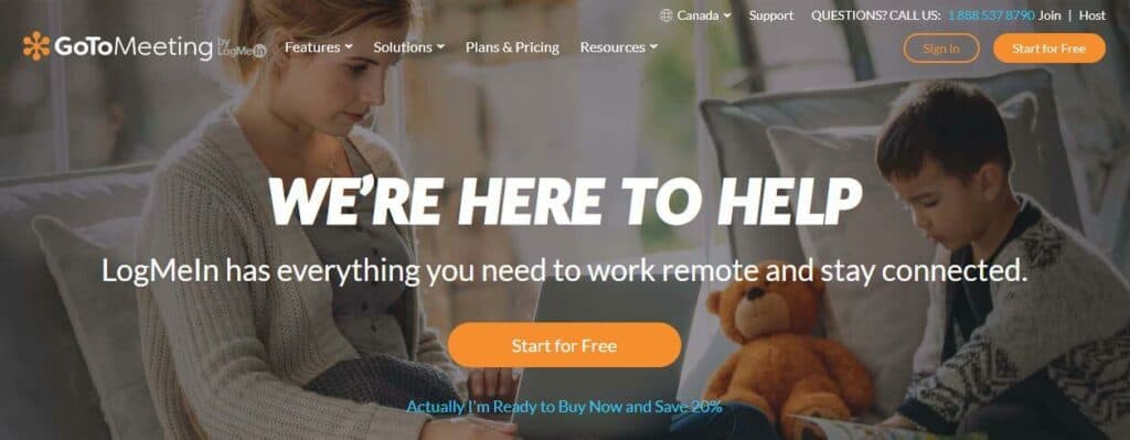 GoToMeeting video conferencing software.