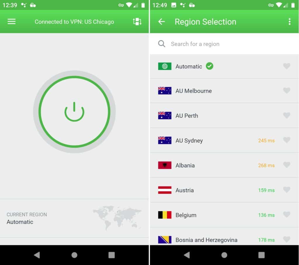 Server in der PIA-Mobil-App