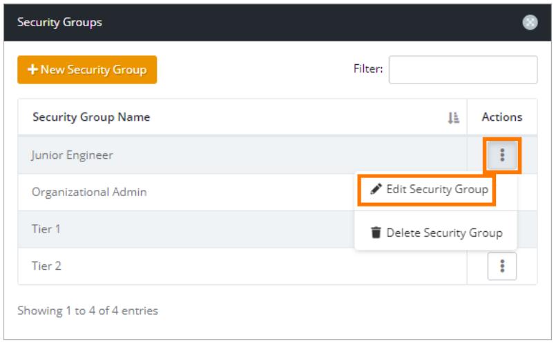 Passportal Security Groups