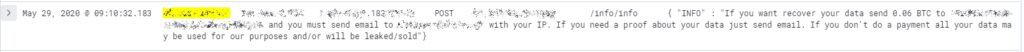 ransomware bot message