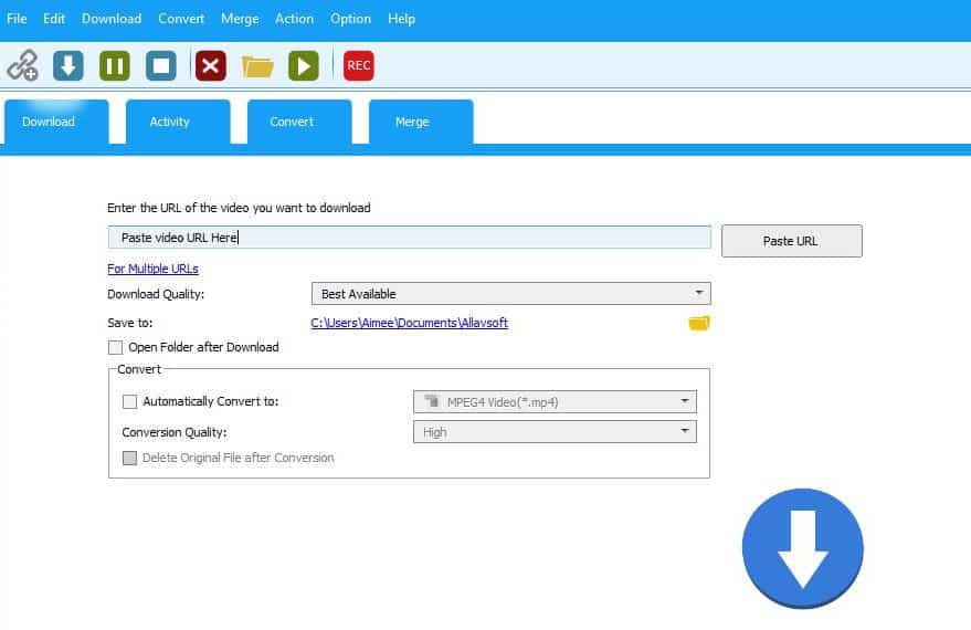 Allavsoft video downloader.