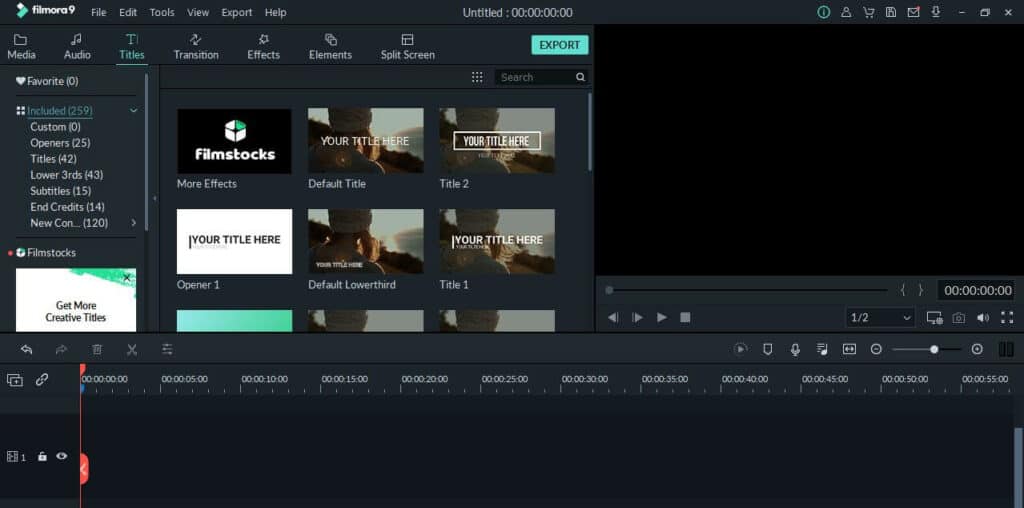 Wondershare Filmora9 interface.