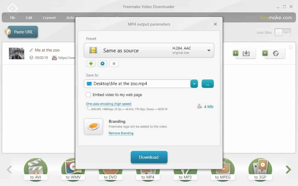 Freemake Video Downloader.
