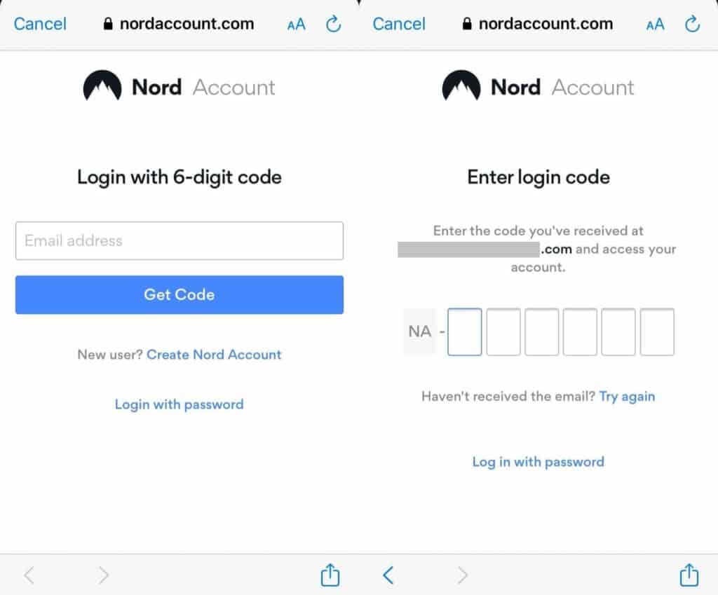 The NordPass mobile app.