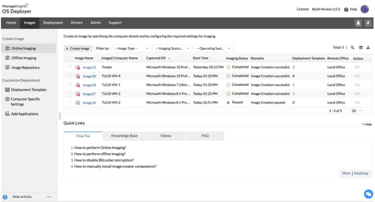 ManageEngine OS Deployer
