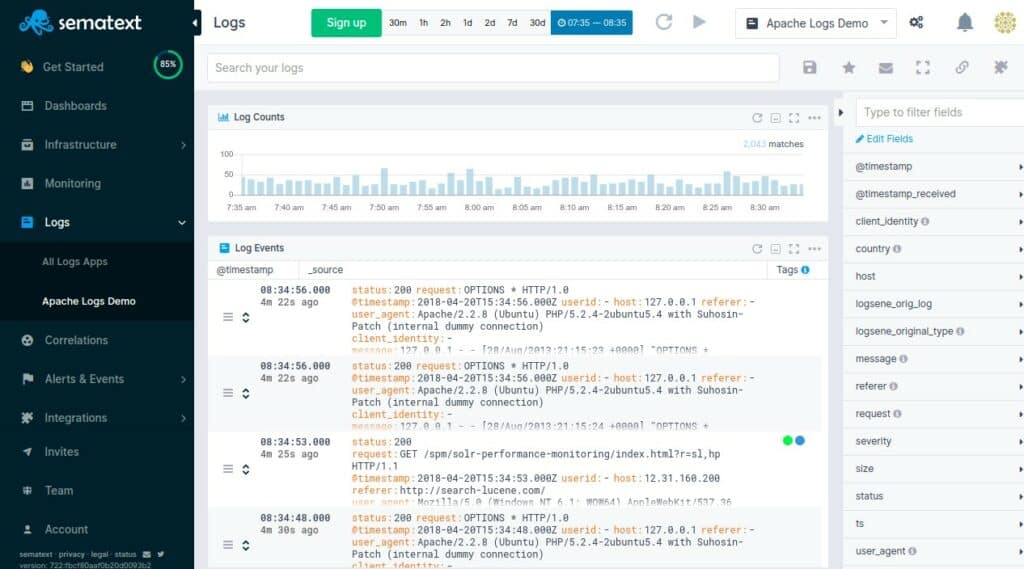Sematext Logs