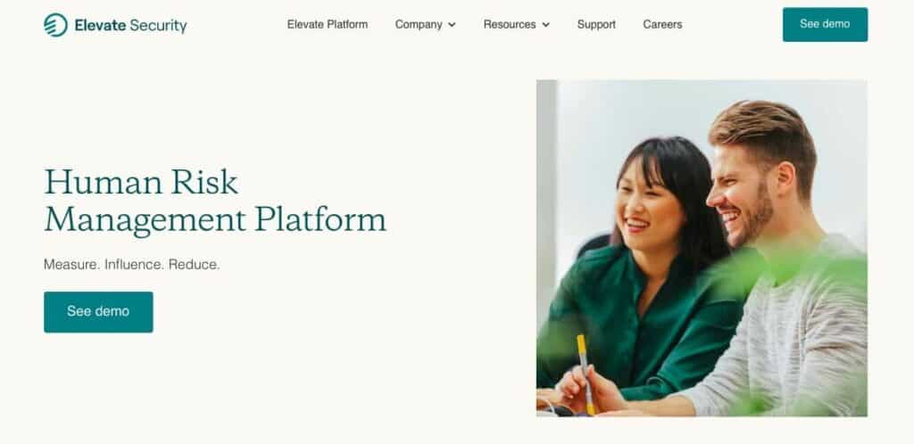 Elevate Security training page.