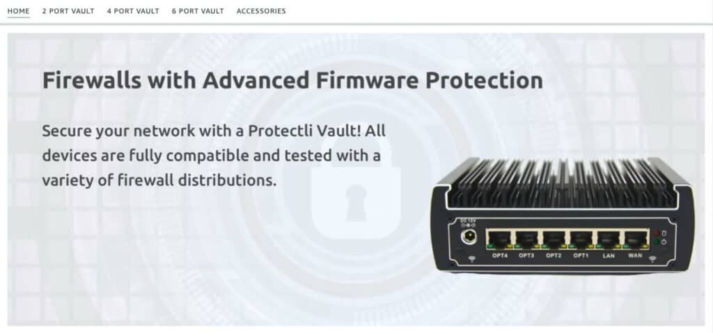 A Protectli Vault 4-port.