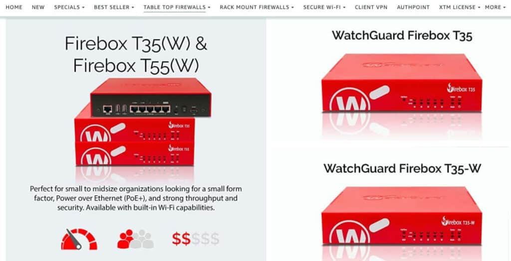 The WatchGuard Firebox T35.