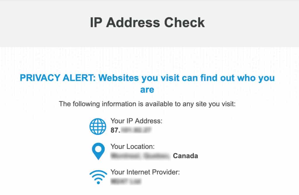 Comparitech IP Checker