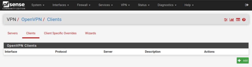 pfSense - OpenVPN Clients