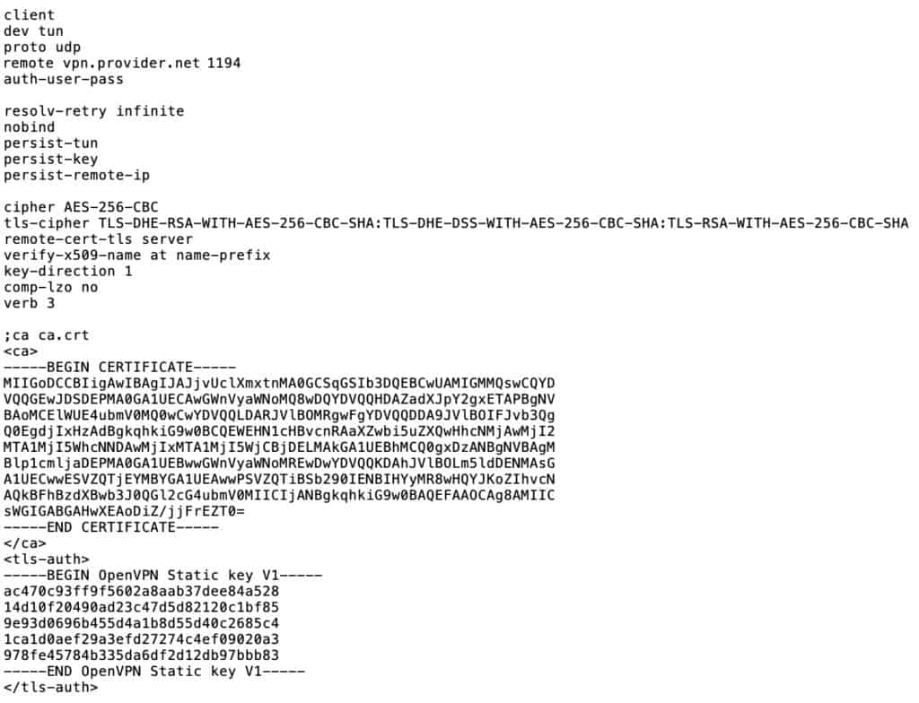 Example .ovpn